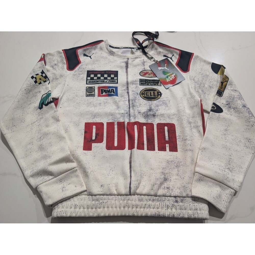 PUMA x A$AP Rocky MIA Crewneck Sweatshirt Long Sleeve Mens Warm White Size Small